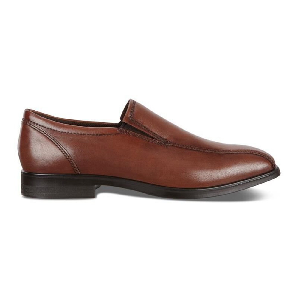 Slip On Hombre - ECCO Queenstown Bike Toe - Marrom - OVI581634